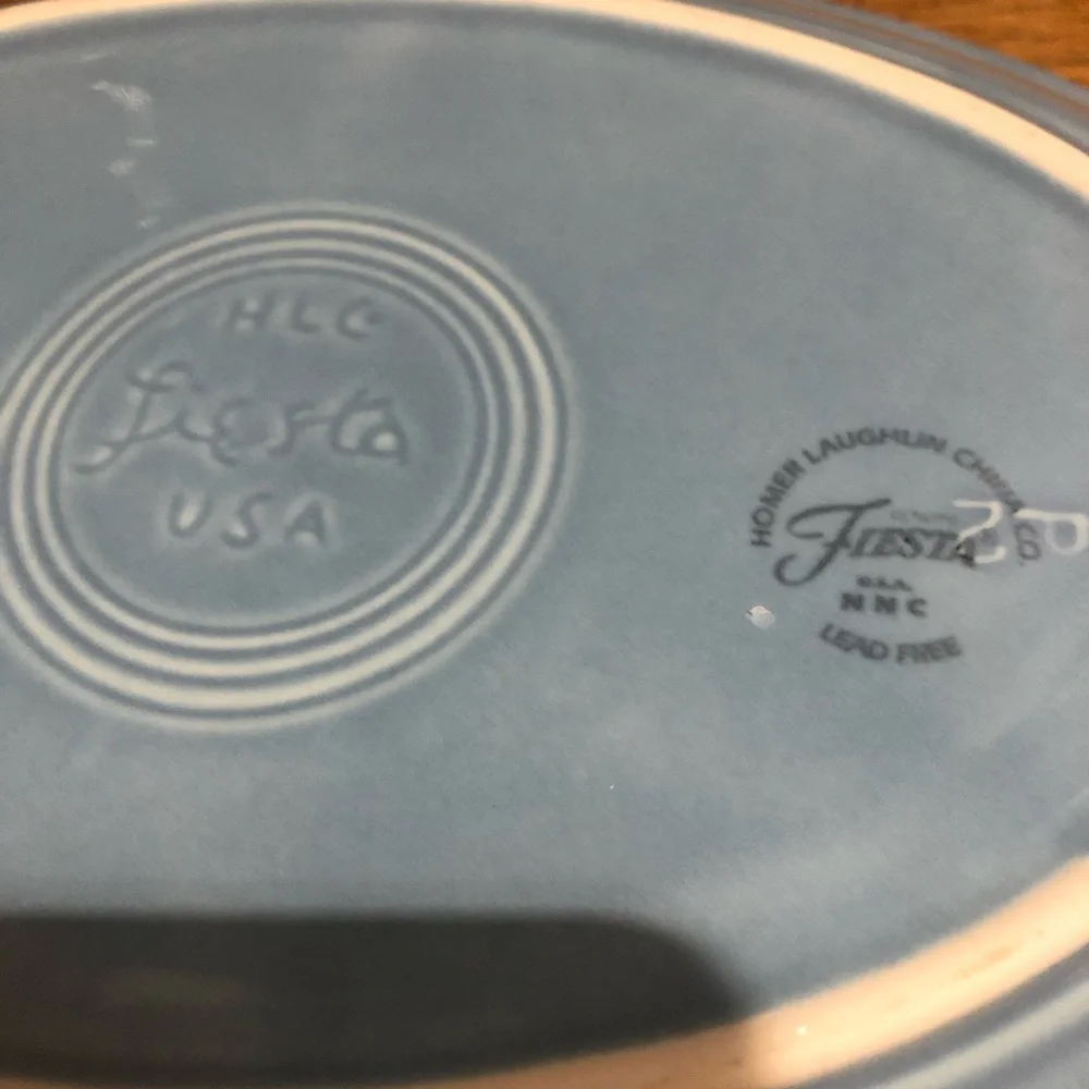 Fiestaware Blue Oval‎ Ceramic Serving Plate